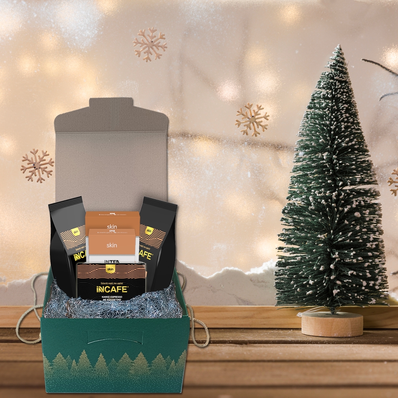 Κουτί δώρου Χριστουγέννων iNCAFE & iNTEA Skin φωτογραφία