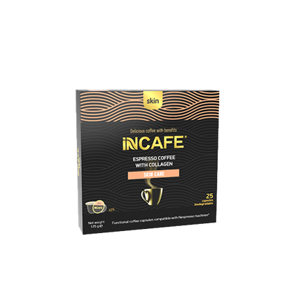 Picture of iNCAFE 'Skin' espresso coffee, 25 Nespresso comp. capsules